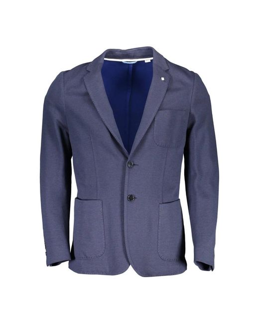 Gant Jassen ,Blauw ,Katoen Elee Klassieke Lange Mouw Jas in het Blue voor heren