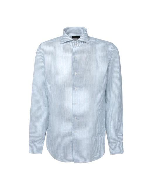 Dell'Oglio Blue Formal Shirts for men