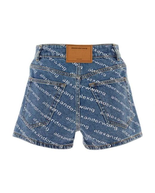 Alexander Wang Blue Denim Shorts