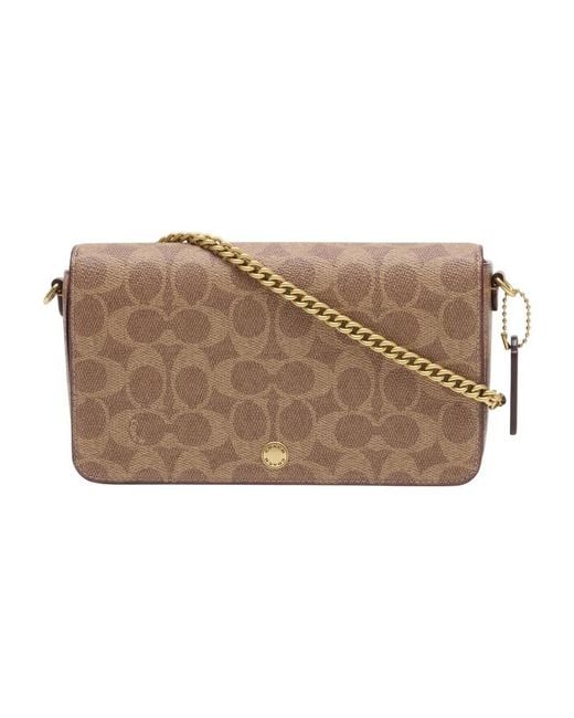 COACH Brown Signature Mila Crossbody