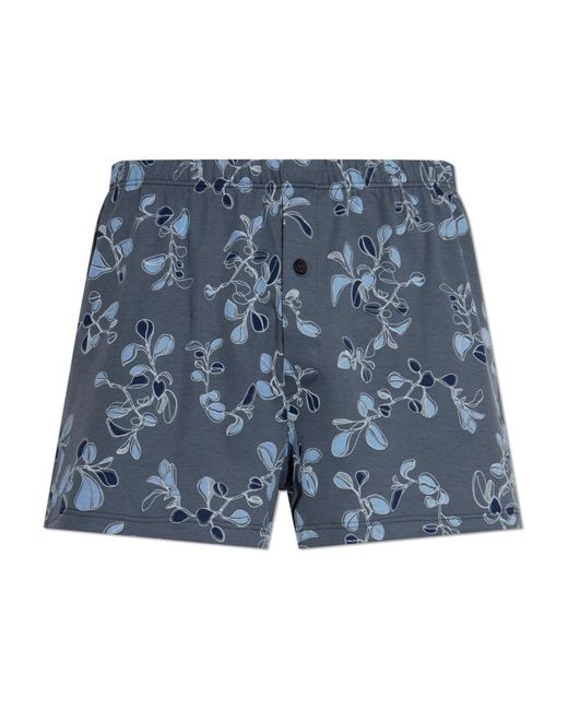 Hanro Ondergoed ,Grijs ,Katoen Cotton Sporty Boxers in het Blue voor heren