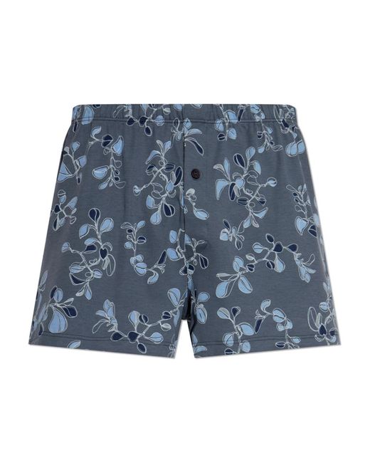 Hanro Ondergoed ,Grijs ,Katoen Cotton Sporty Boxers in het Blue voor heren