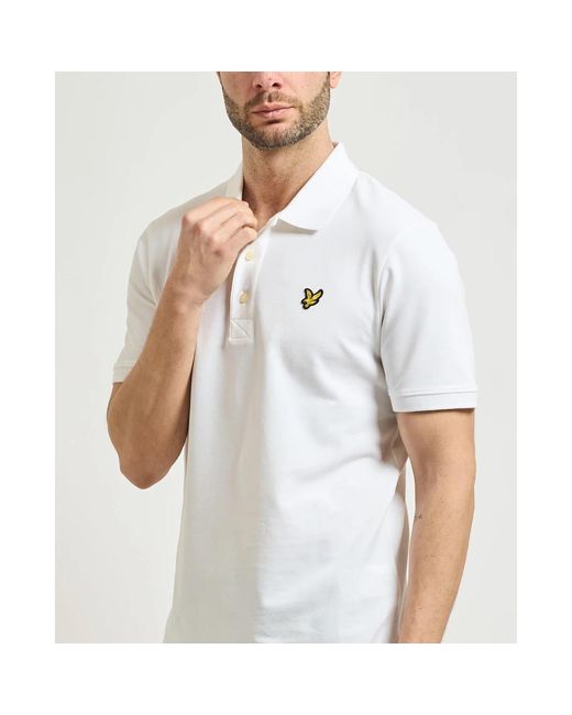 Lyle & Scott Plain Polo in het White voor heren