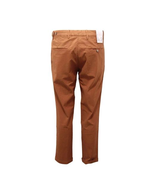 Michael Coal Brown Slim-Fit Trousers for men