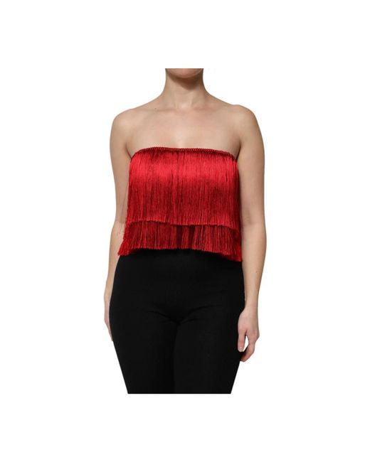Dolce & Gabbana Red Sleeveless Tops