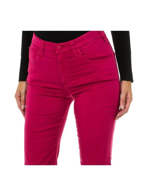 Armani Jeans Red Straight Trousers