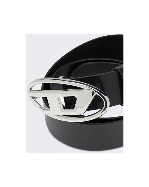 DIESEL Black Belts for men