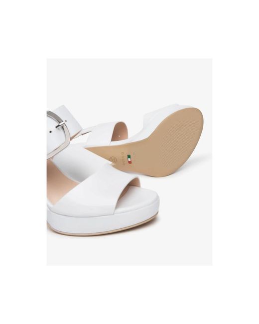 Nero Giardini White High Heel Sandals