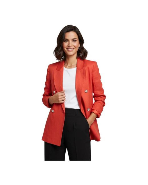 ViCOLO Red Leinenblazer