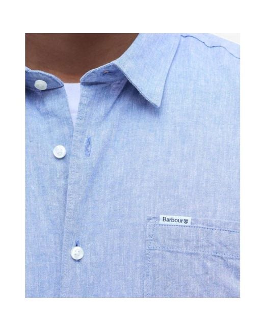 Barbour Blue Short Sleeve Shirts for men