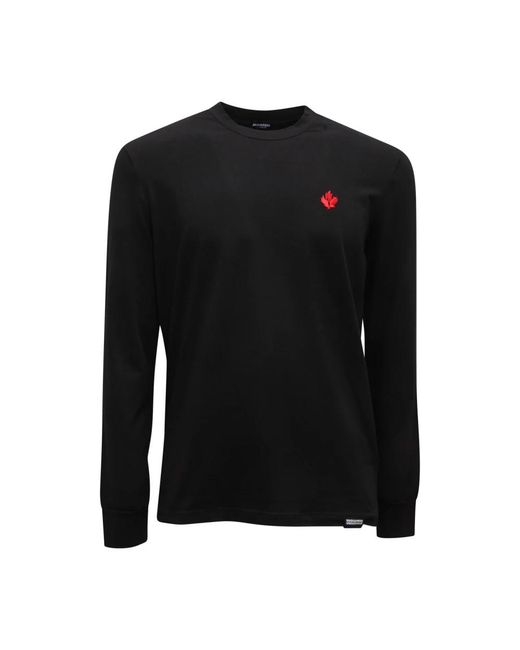 DSquared² Black Long Sleeve T-Shirts for men