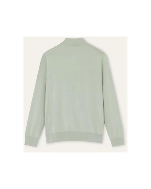 Loro Piana Geripptes Poloshirt Mit Perlmuttknöpfen in Green für Herren