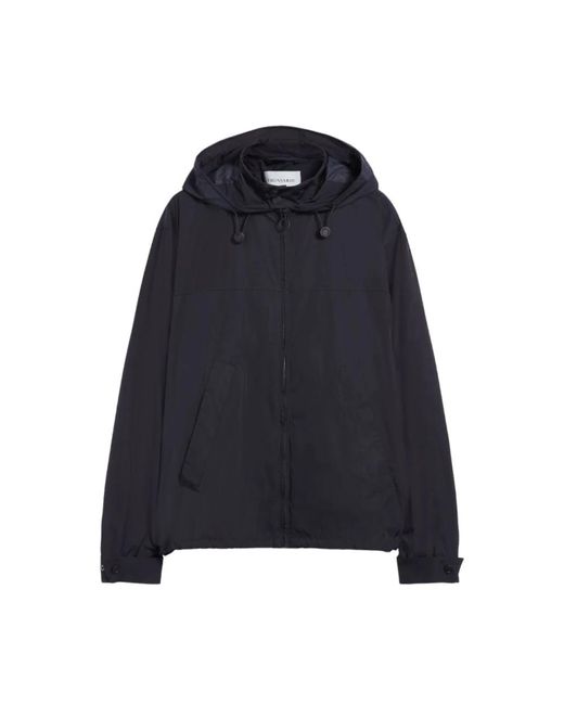 Trussardi Jassen ,Blauw ,Nylon Lichte Herenjas Zacht Nylon in het Blue voor heren