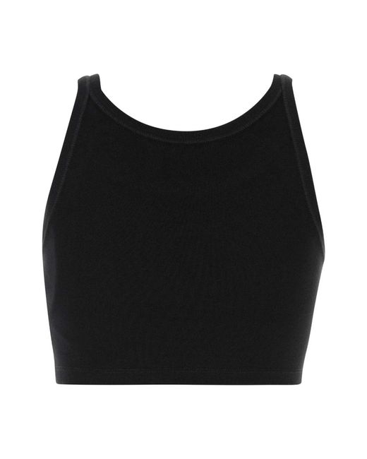 Palm Angels Black Sleeveless Tops