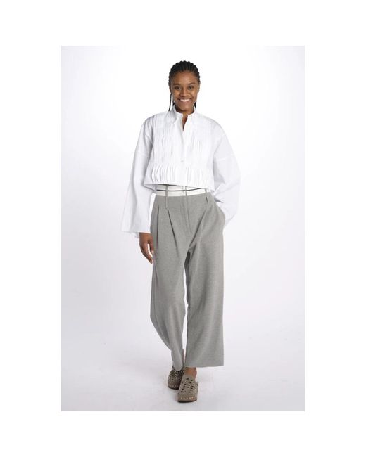 Jejia Gray Wide Trousers