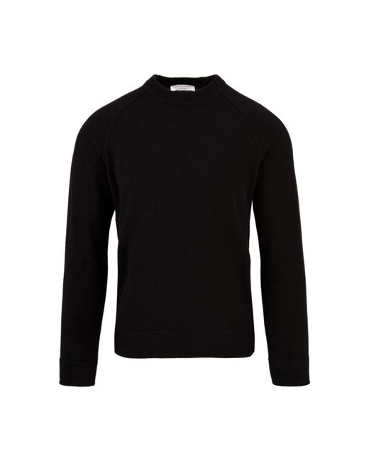FILIPPO DE LAURENTIIS Black Round-Neck Knitwear for men