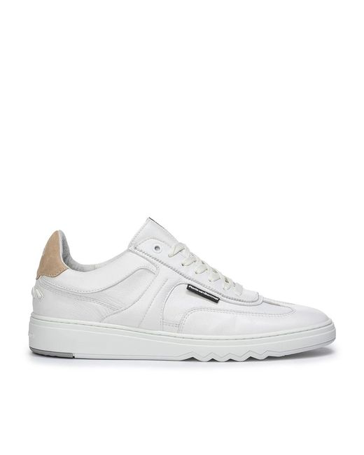 van Bommel Schoenen ,Wit ,Leer Floris Sport Printed Leather Sneaker in het White voor heren