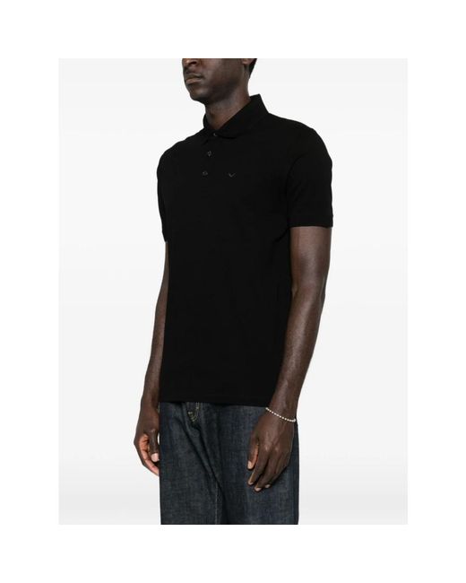 Emporio Armani Black Polo Shirts for men