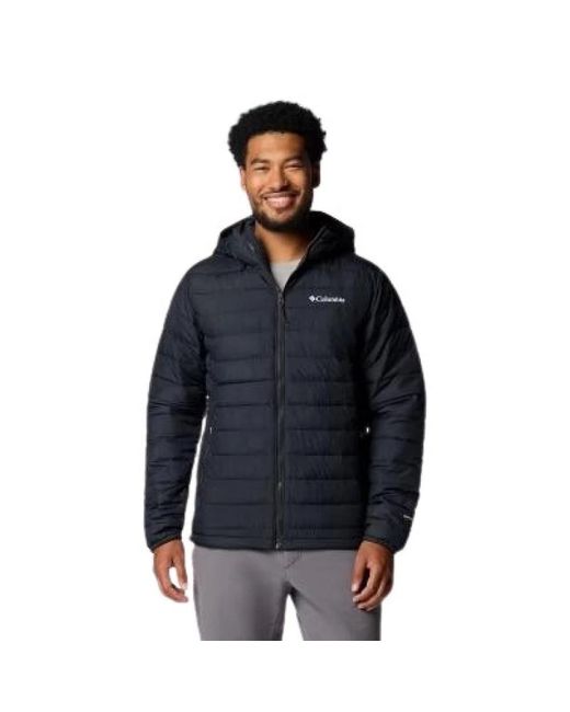 Columbia Jassen ,Zwart ,Polyester Powder Lite Ii Jacket in het Blue voor heren