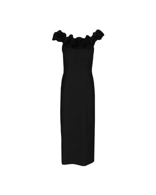 ROTATE BIRGER CHRISTENSEN Black Midi Dresses