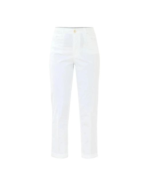 Kocca White Cropped Trousers