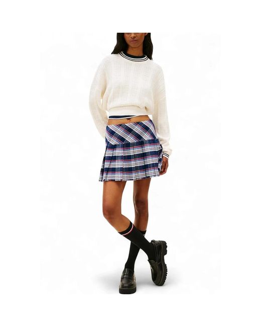 Tommy Hilfiger White Round-Neck Knitwear