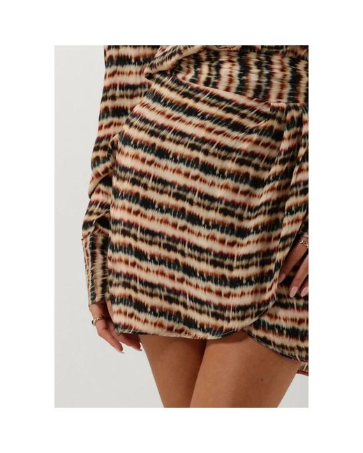 Rough Studios Rokken ,Tina Rok Ecru Mini Must-Have in het Brown