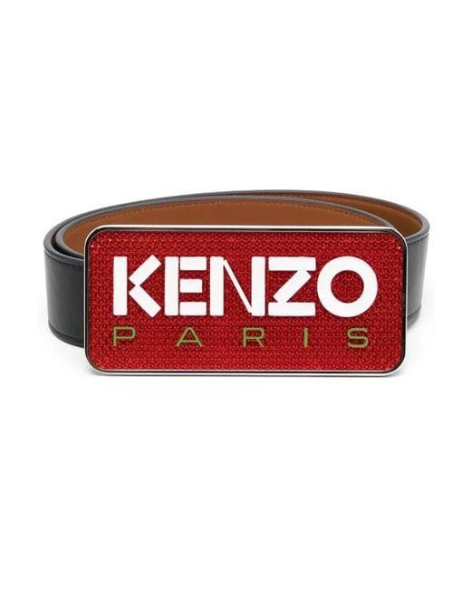 KENZO Red Belts for men