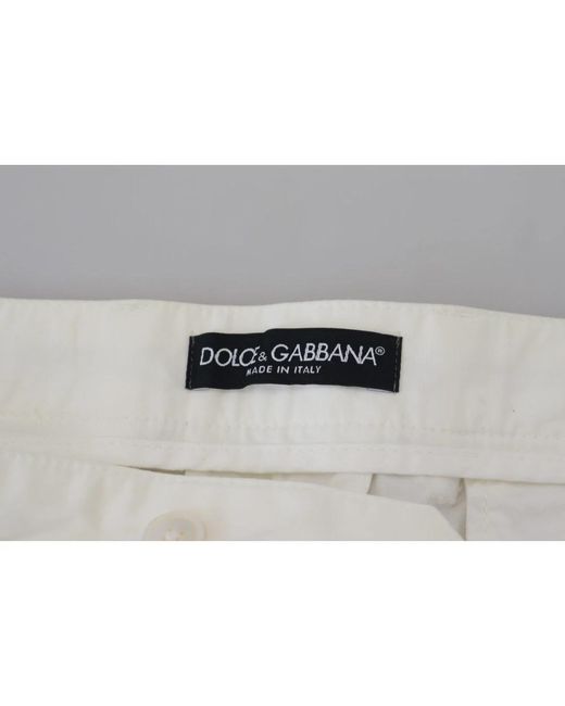 Dolce & Gabbana Klassische Logo Detailierte e Chino Hose in Gray für Herren
