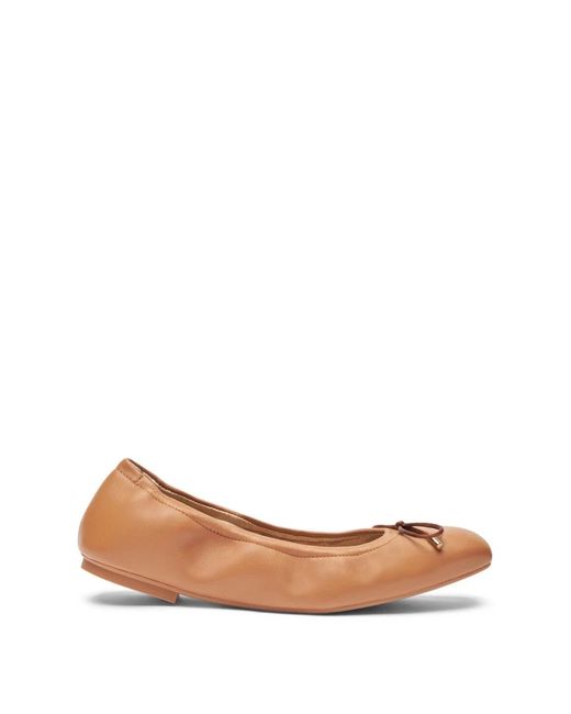 Stuart Weitzman Brown Bardot Bow Flat