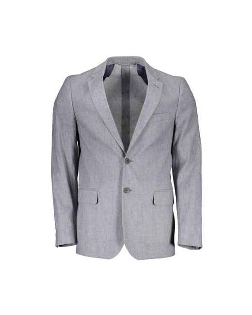 Gant Graue Leinen Herrenjacke in Gray für Herren