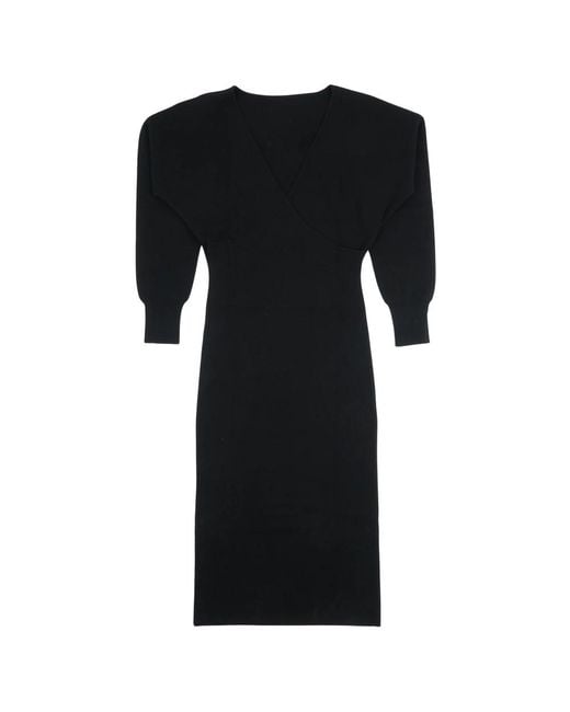 P.A.R.O.S.H. Black Midi Dresses