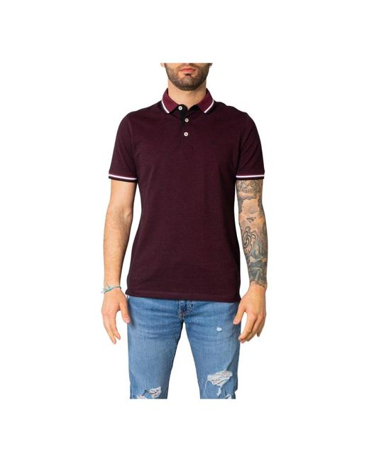 Jack & Jones Red Polo Shirts for men