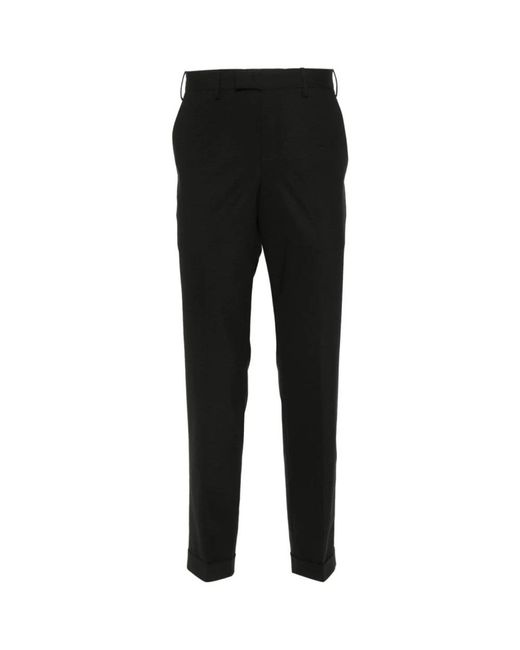 PT Torino Black Slim-Fit Trousers for men