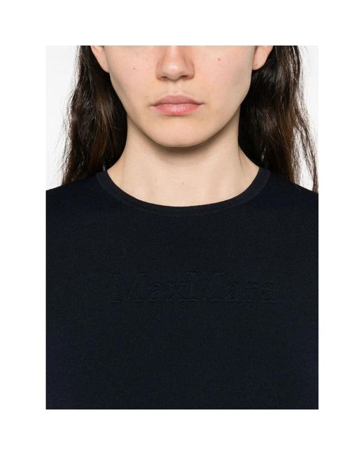 Max Mara Black Round-Neck Knitwear