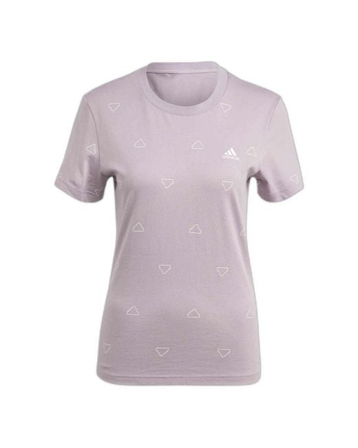 Adidas Purple Kurzärmeliges T-Shirt
