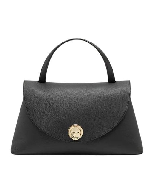 Coccinelle Black Doppelte Ledertasche Mit Logoverschluss