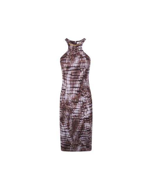 Elisabetta Franchi Purple Midi Dresses