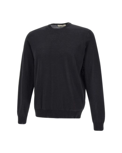 FILIPPO DE LAURENTIIS Blue Round-Neck Knitwear for men