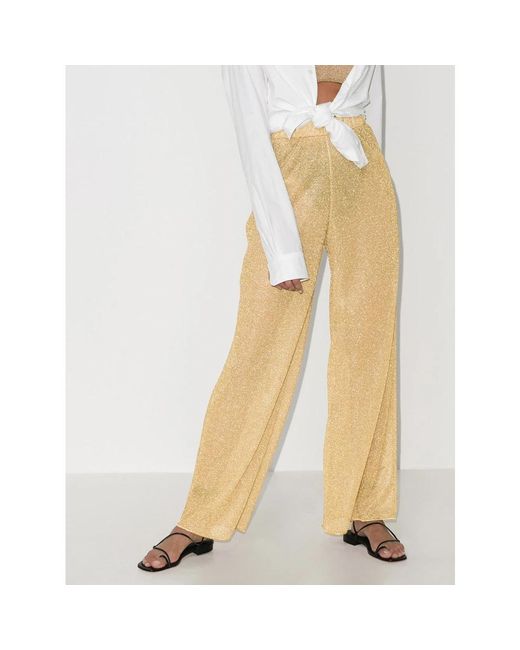 Trousers > wide trousers Oseree en coloris Yellow