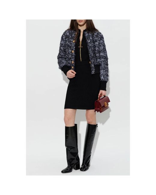 Balmain Tweed Jas in het Blue