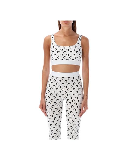 MARINE SERRE White Sleeveless Tops
