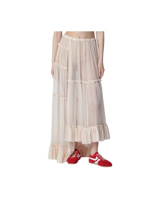 Dries Van Noten Pink Maxi Skirts