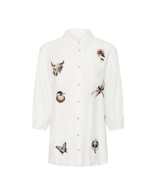 Cream Shirt in het White