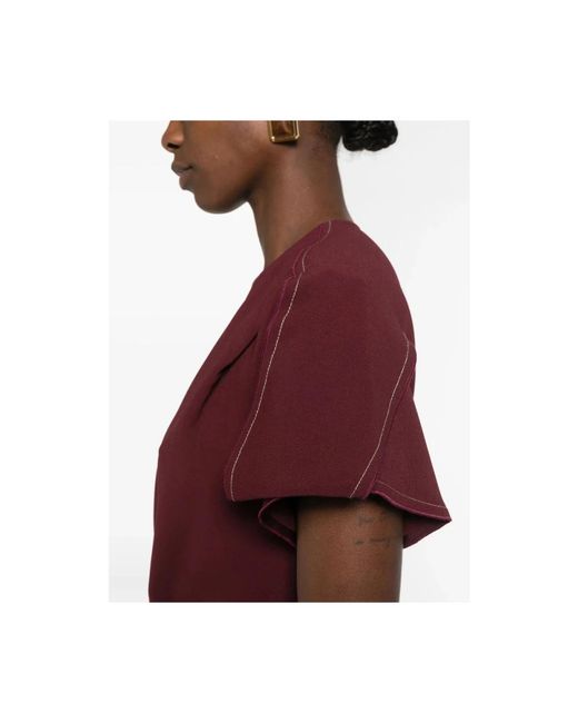 Midi Dresses Victoria Beckham en coloris Red