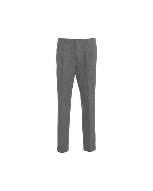 BRIGLIA Gray Suit Trousers for men