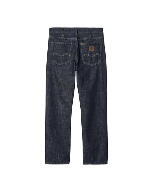 Carhartt Blue Straight Fit Jeans for men