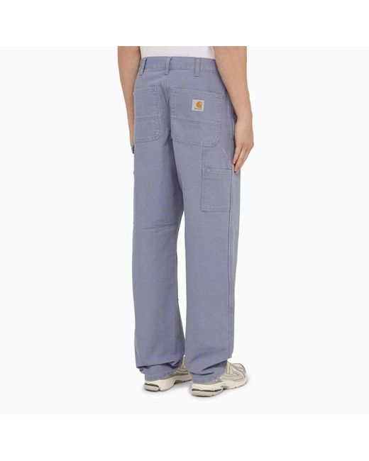 Carhartt Blue Straight Fit Jeans for men