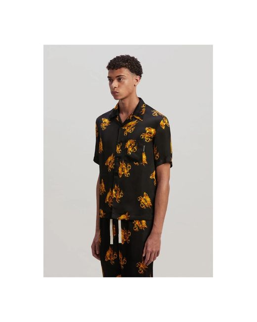 Palm Angels Black Short Sleeve Shirts for men