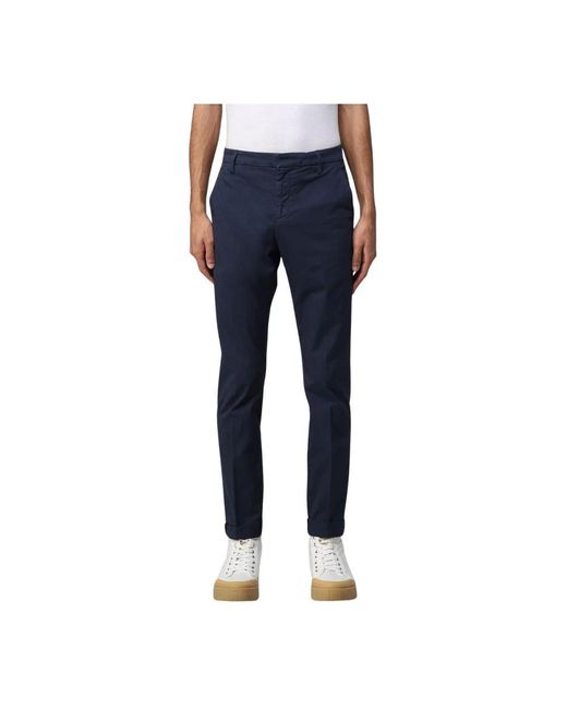 Dondup Blue Slim-Fit Trousers for men